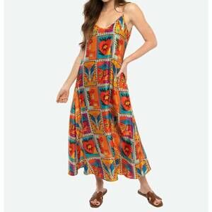 NEW BRITON COURT camille slip dress in orange